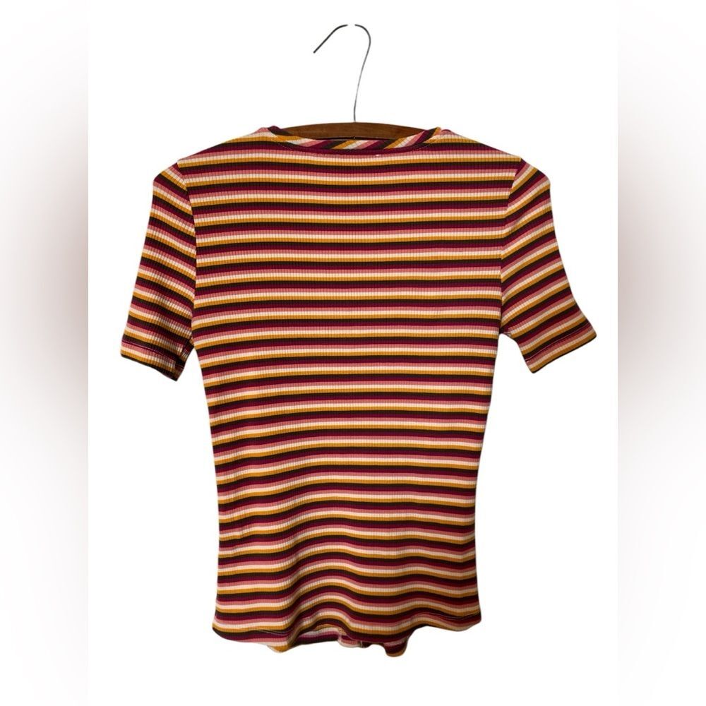 Anthropologie Striped Button-Down Tee - Picture 3 of 4